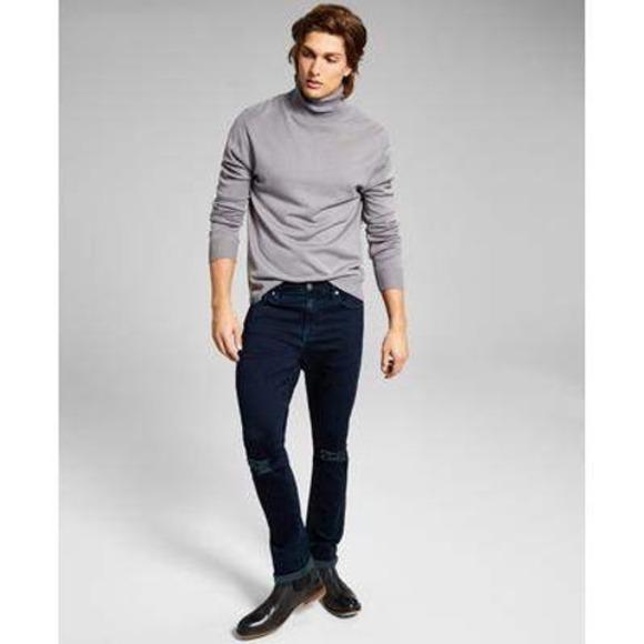 And Now This Turtleneck Mens 2XL Grey Ribbed Knit NWT‎ - Picture 1 of 8